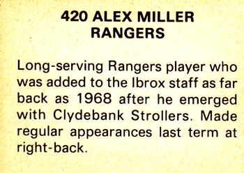 1979-80 FKS Publishers Soccer Stars 80 #420 Alex Miller Back