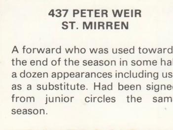 1979-80 FKS Publishers Soccer Stars 80 #437 Peter Weir Back