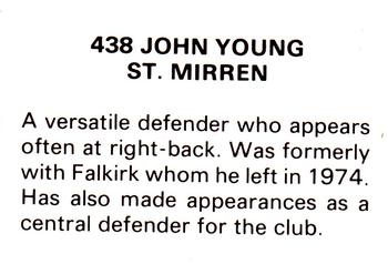 1979-80 FKS Publishers Soccer Stars 80 #438 John Young Back