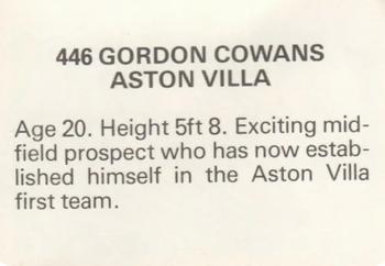 1979-80 FKS Publishers Soccer Stars 80 #446 Gordon Cowans Back