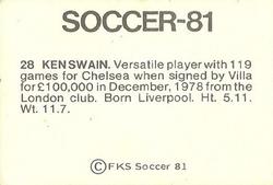 1980-81 FKS Publishers Soccer-81 #28 Kenny Swain Back