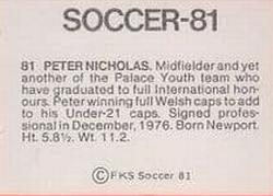 1980-81 FKS Publishers Soccer-81 #81 Peter Nicholas Back