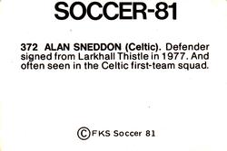 1980-81 FKS Publishers Soccer-81 #372 Alan Sneddon Back