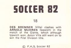 1981-82 FKS Publishers Soccer 82 #18 Des Bremner / Arnold Muhren Back