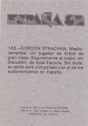 1982 FHER Publishers Spain #143 Gordon Strachan Back