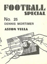 1977-78 Americana Football Special #25 Dennis Mortimer Back