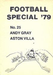 1978-79 Americana Football Special 79 #25 Andy Gray Back