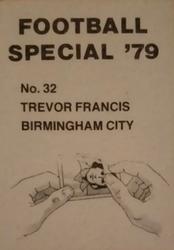 1978-79 Americana Football Special 79 #32 Trevor Francis Back