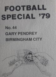 1978-79 Americana Football Special 79 #44 Garry Pendrey Back