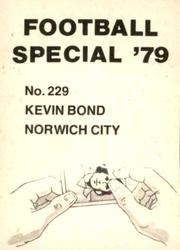 1978-79 Americana Football Special 79 #229 Kevin Bond Back