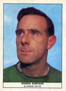 1969-70 Anglo Confectionery Football Quiz #4 Ronnie Simpson Front