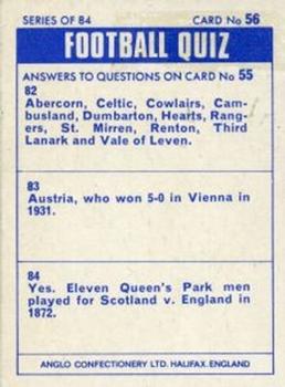 1969-70 Anglo Confectionery Football Quiz #56 Ralph Brand Back