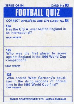 1969-70 Anglo Confectionery Football Quiz #83 Ian Gibson Back
