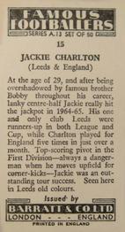 1965-66 Barratt & Co. Famous Footballers (A13) #15 Jack Charlton Back