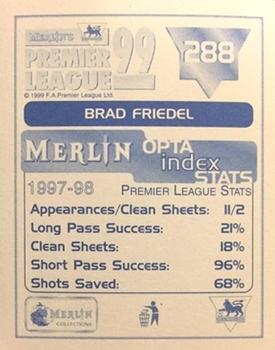 1998-99 Merlin Premier League 99 #288 Brad Friedel Back