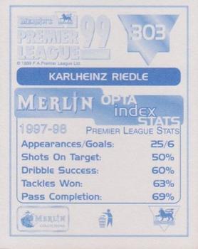 1998-99 Merlin Premier League 99 #303 Karl-Heinz Riedle Back