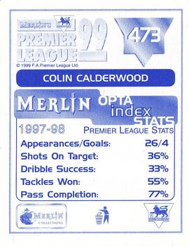 1998-99 Merlin Premier League 99 #473 Colin Calderwood Back