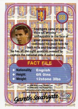 1998 Futera Aston Villa Fans Selection - Special Edition Foil #SE8 Gareth Southgate Back