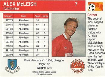 1993-94 Grandstand Footballers #7 Alex McLeish Back