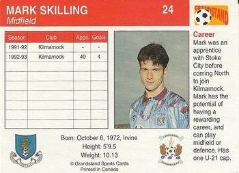 1993-94 Grandstand Footballers #24 Mark Skilling Back
