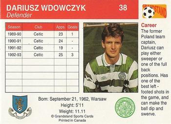 1993-94 Grandstand Footballers #38 Dariusz Wdowczyk Back