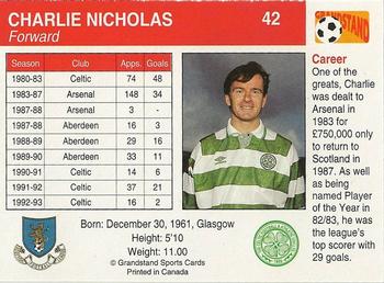 1993-94 Grandstand Footballers #42 Charlie Nicholas Back