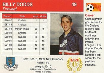 1993-94 Grandstand Footballers #49 Billy Dodds Back