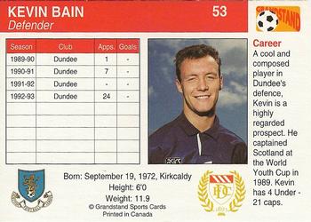 1993-94 Grandstand Footballers #53 Kevin Bain Back