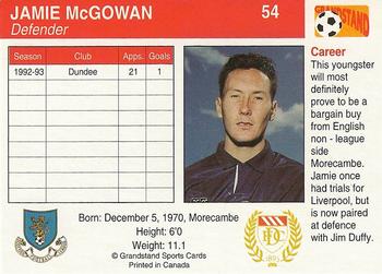 1993-94 Grandstand Footballers #54 Jamie McGowan Back