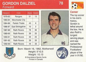 1993-94 Grandstand Footballers #78 Gordon Dalziel Back