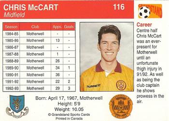 1993-94 Grandstand Footballers #116 Chris McCart Back