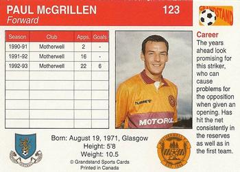 1993-94 Grandstand Footballers #123 Paul McGrillen Back