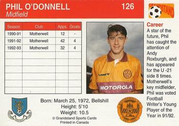 1993-94 Grandstand Footballers #126 Phil O'Donnell Back