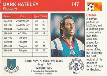 1993-94 Grandstand Footballers #147 Mark Hateley Back