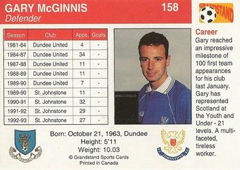 1993-94 Grandstand Footballers #158 Gary McGinnis Back