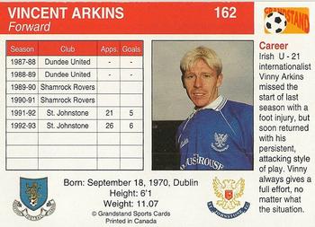 1993-94 Grandstand Footballers #162 Vincent Arkins Back