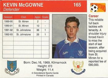 1993-94 Grandstand Footballers #165 Kevin McGowne Back