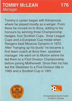 1993-94 Grandstand Footballers #176 Tommy McLean Back
