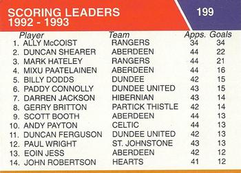 1993-94 Grandstand Footballers #199 Ally McCoist / Duncan Shearer / Mark Hateley Back