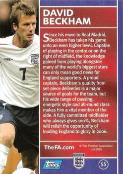 2005 Topps England - Red Foil #S5 David Beckham Back
