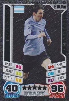 2014 Topps Match Attax England World Cup - Limited Edition Silver #LE2 Lionel Messi Front