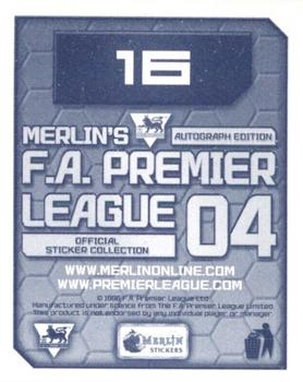 2003-04 Merlin F.A. Premier League 2004 #16 Philippe Senderos Back