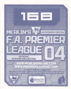 2003-04 Merlin F.A. Premier League 2004 #168 Jonatan Johansson Back