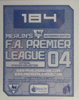 2003-04 Merlin F.A. Premier League 2004 #184 John Terry Back