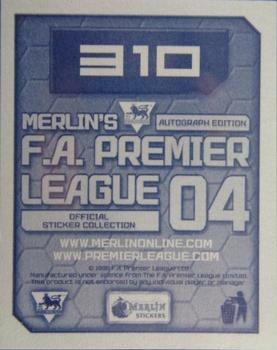 2003-04 Merlin F.A. Premier League 2004 #310 Gerry Taggart Back