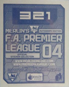 2003-04 Merlin F.A. Premier League 2004 #321 Marcus Bent Back