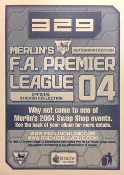 2003-04 Merlin F.A. Premier League 2004 #329 Harry Kewell Back