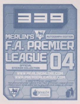 2003-04 Merlin F.A. Premier League 2004 #339 Igor Biscan Back