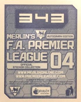 2003-04 Merlin F.A. Premier League 2004 #343 Dietmar Hamann Back