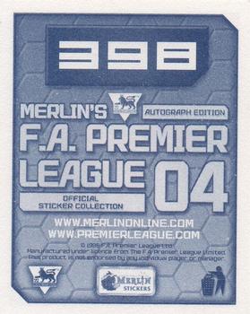 2003-04 Merlin F.A. Premier League 2004 #398 Eric Djemba-Djemba Back